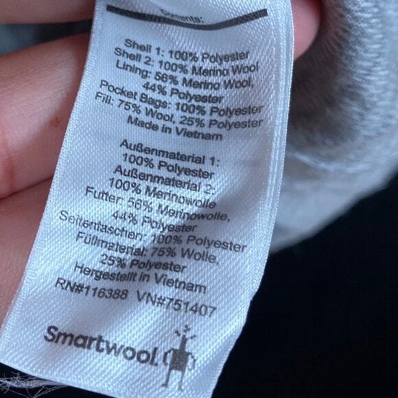 SmartWool Womens Jacket Gray Smartloft Insulated Merino Wool Full Zip Medium - Picture 7 of 13